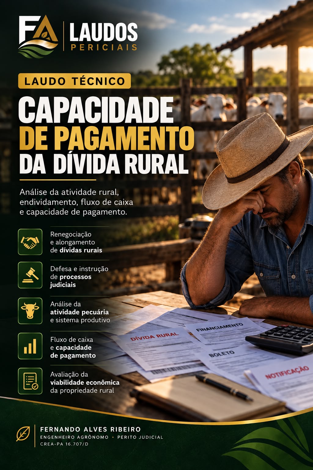 Arte da FA Laudos Periciais sobre Dívida rural